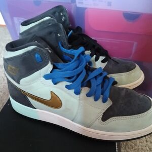 Jordan Athletic Shoes - Black, Blue, Gold